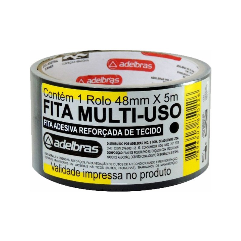 FITA ADESIVA SILVER TAPE 48MMX10MT PRATA 1