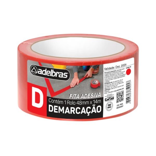 FITA DEMARCAÇÃO 48MMX014MT VERMELHA