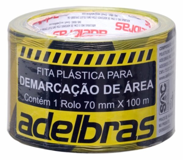 FITA DEMARCAÇÃO 70MMX100MT ZEBRADA