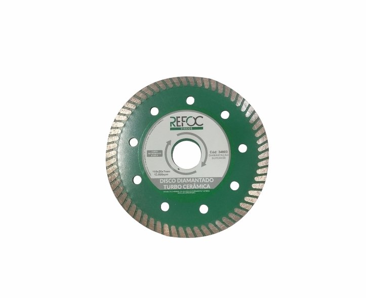 DISCO DIAMANTADO TURBO 110X20MM CERÂMICA