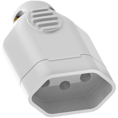 PINO FÊMEA 2P+T 10A CINZA 1431