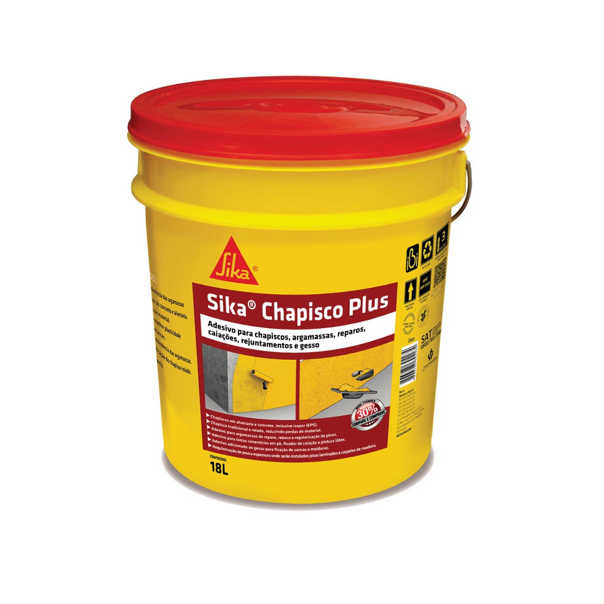 ADITIVO P/CHAPISCO 18,0L CHAPISCO PLUS