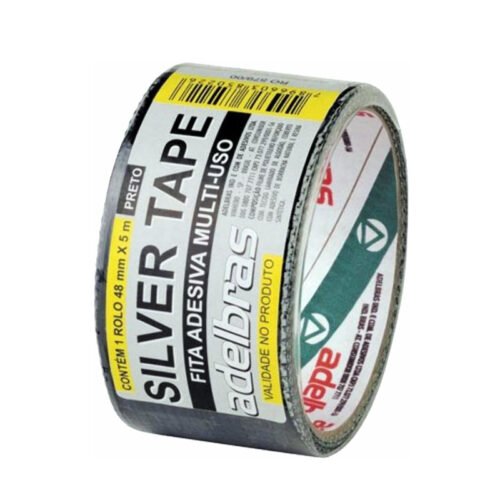 FITA ADESIVA SILVER TAPE 48MMX05MT PRETA