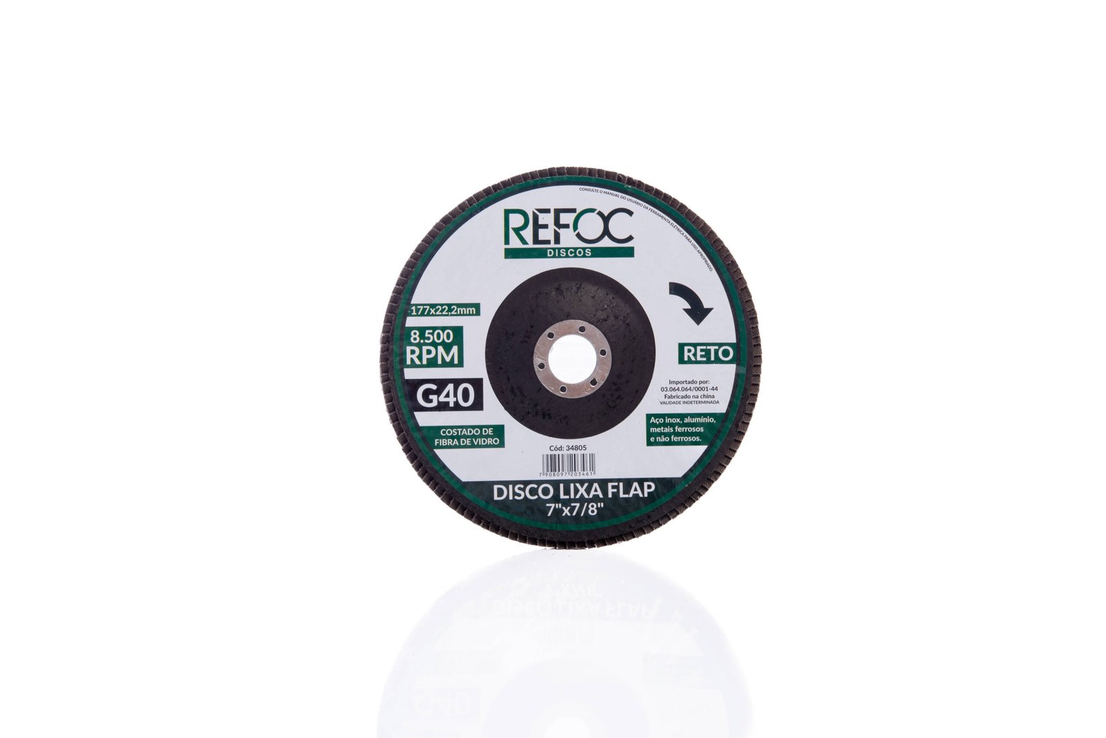 DISCO LIXA FLAP 7" GRAO 040 RETO