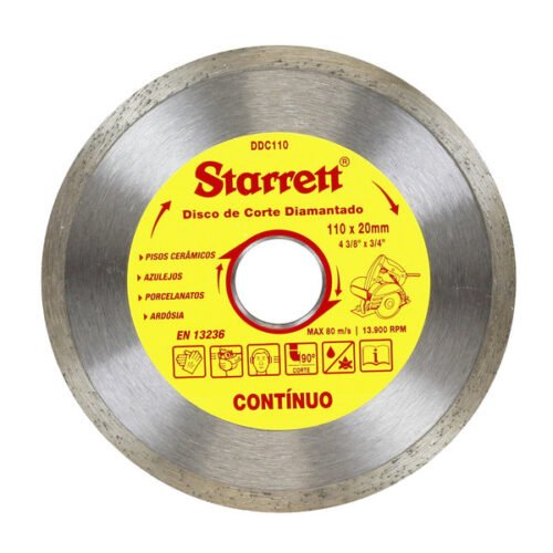 DISCO DIAMANTADO LISO PORCELANA 110X20MM