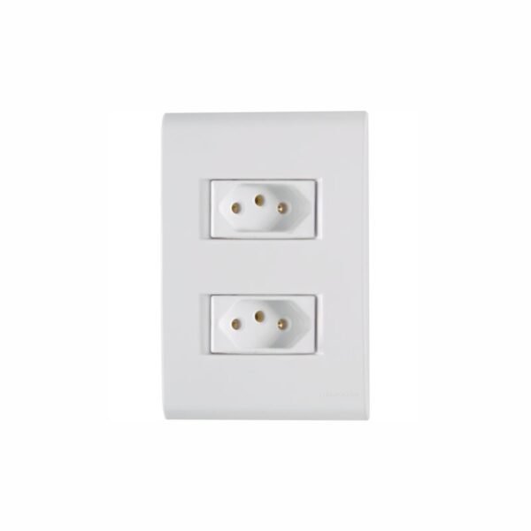 TOMADA 02 EMB BIP 2P+T 10A 250V 4X2 LIZ