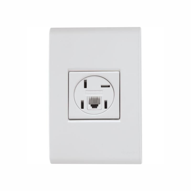 TOMADA 01 EMB TELEFONE 4P+RJ11 4X2 LIZ