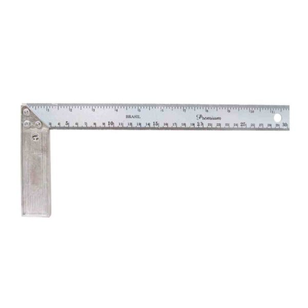 ESQUADRO 12 30CM CB/METALICO
