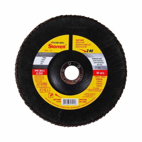 DISCO LIXA FLAP 7" GRAO 040 CONICO
