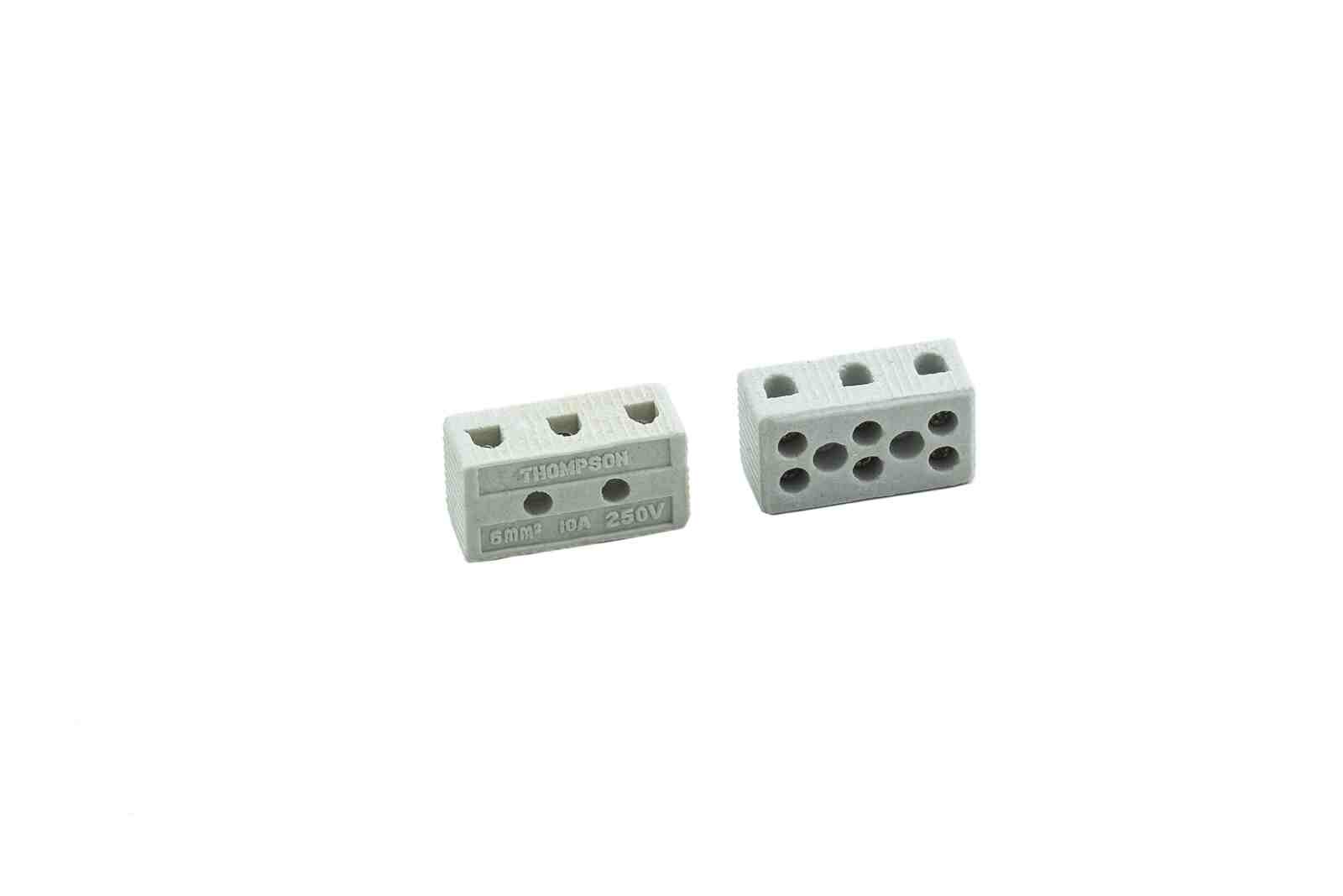 CONECTOR DE PORCELANA 16MM TRIPOLAR