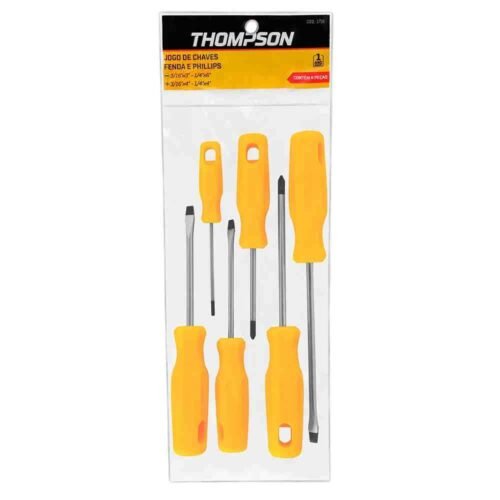 JOGO CHAVE FEND/PHILLIPS CB AMARELO- 6 P