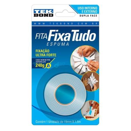 FITA DUPLÃ FACE 19MMX01,5MT ESPUMA 550G