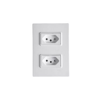 TOMADA 02 MONOBLOCO 2P+T 10A VIVAZ 78120