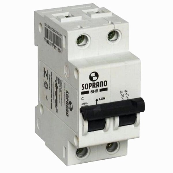 DISJUNTOR 2 BIPOLAR DIN 10A BCO