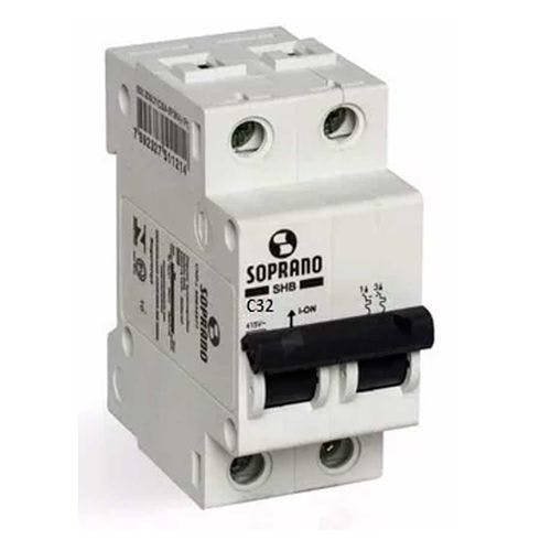 DISJUNTOR 2 BIPOLAR DIN 32A BCO